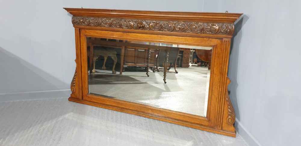 Lovely Pollard Oak Overmantle Mirror View VI