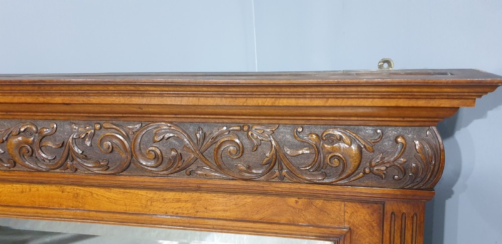 Lovely Pollard Oak Overmantle Mirror View VII