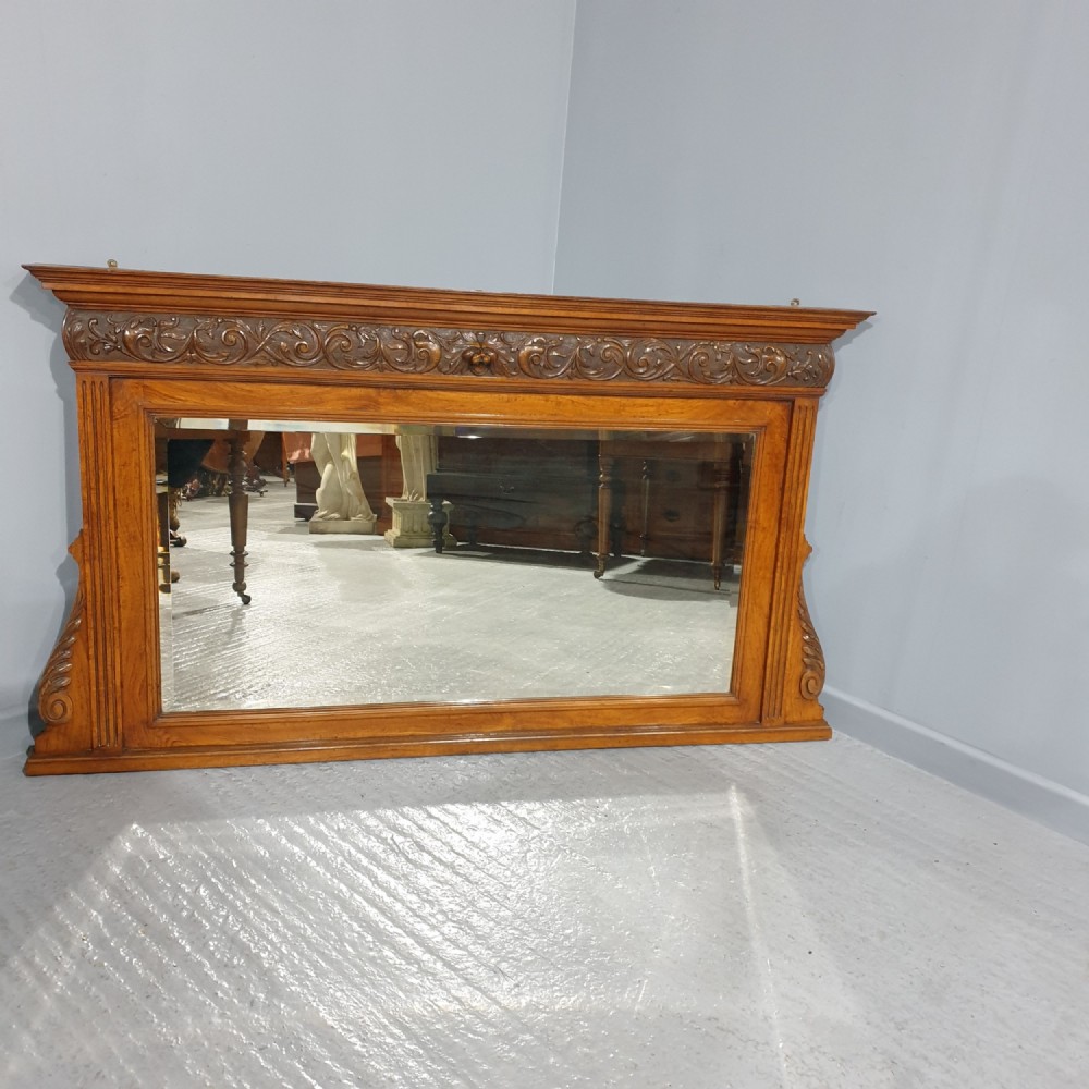 Lovely Pollard Oak Overmantle Mirror