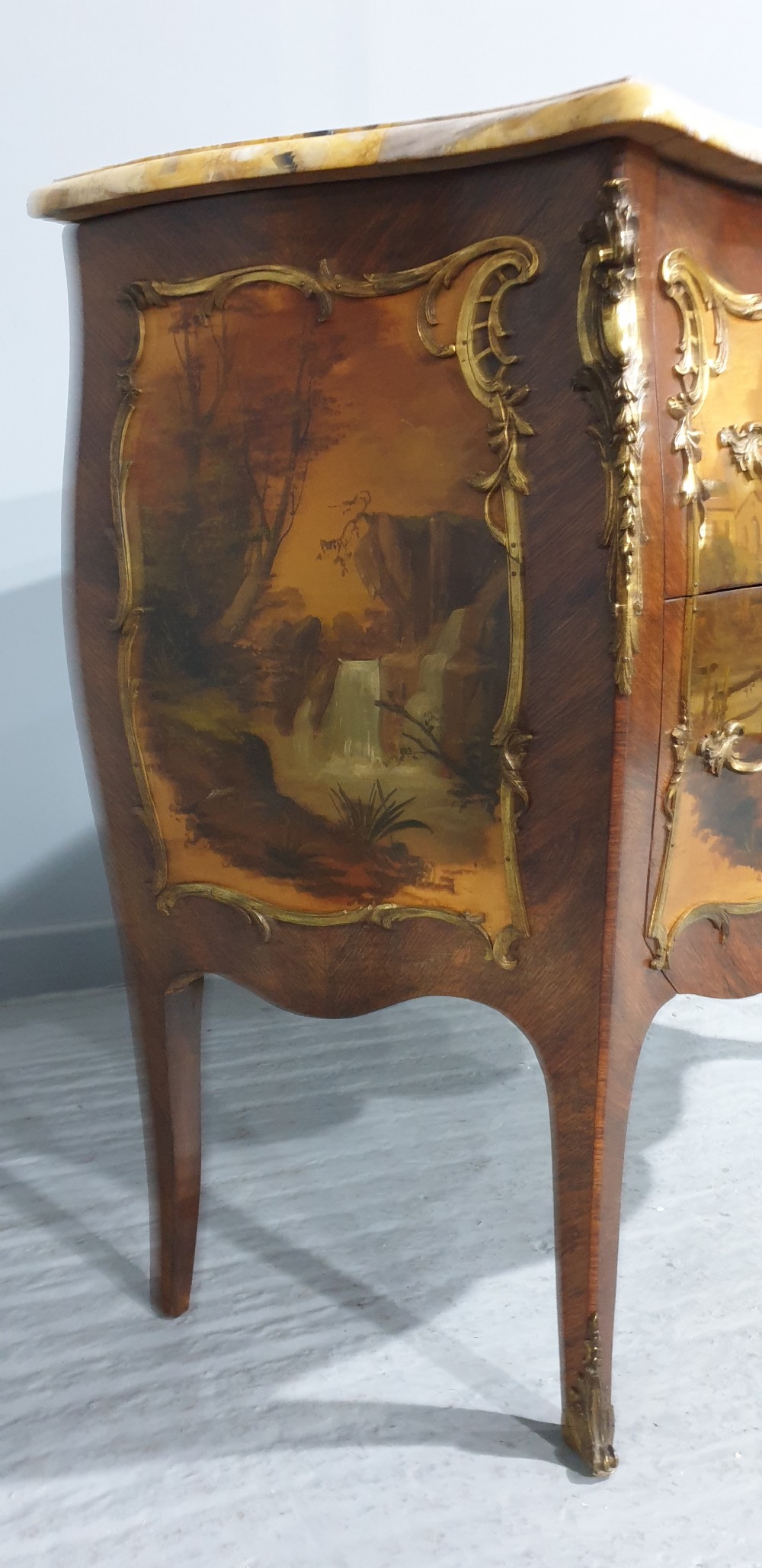 Rare Signed Vernis Martin French  Commode Chest of Drawers View VIII