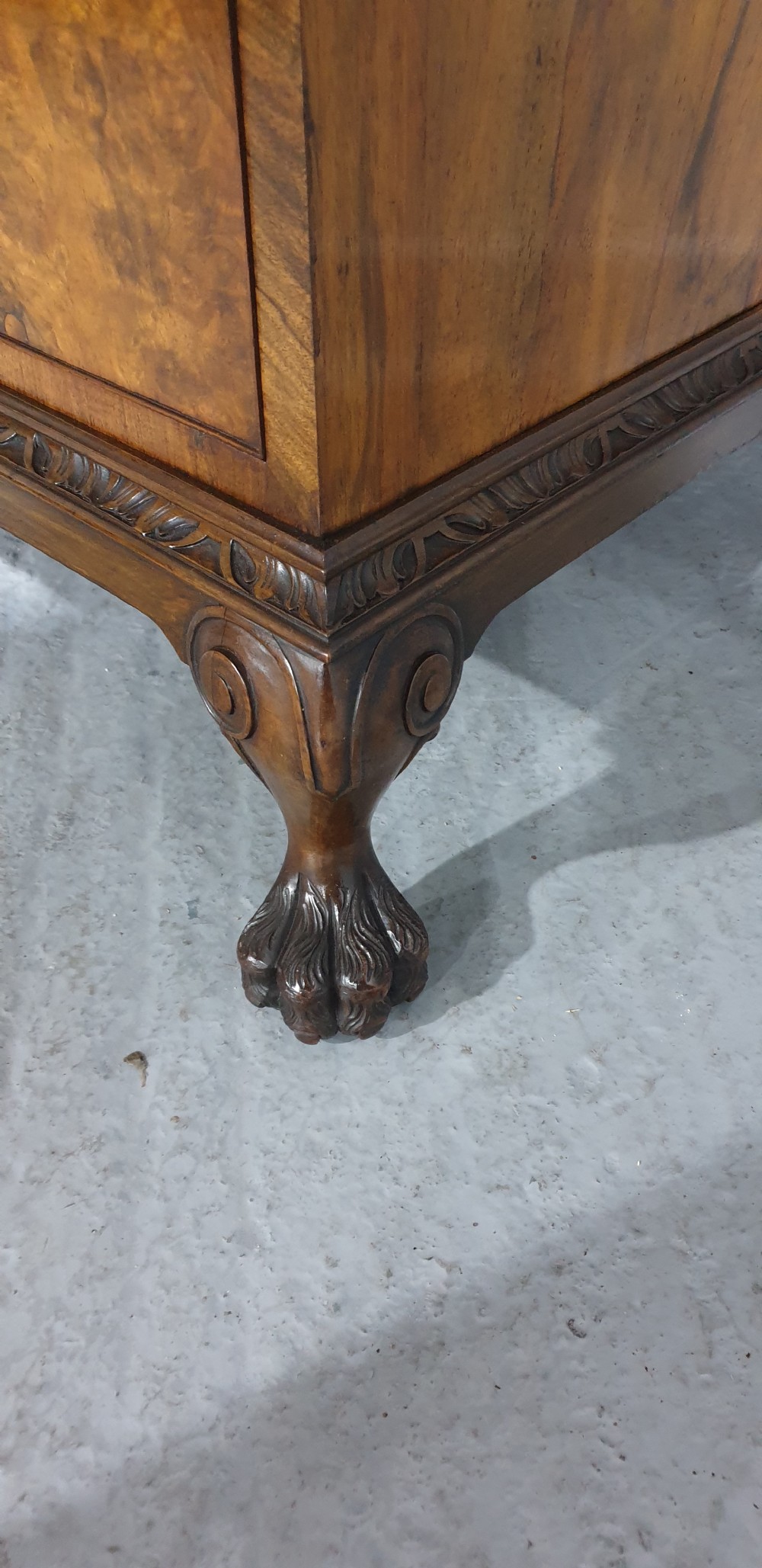 Top Quality Burr Walnut Linen Press of Small Proportions View IV
