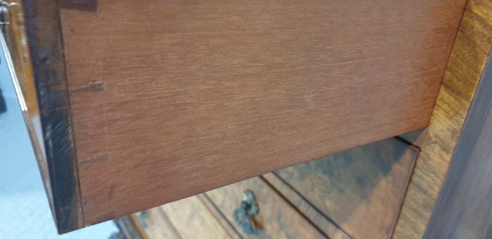 Top Quality Burr Walnut Linen Press of Small Proportions View IX