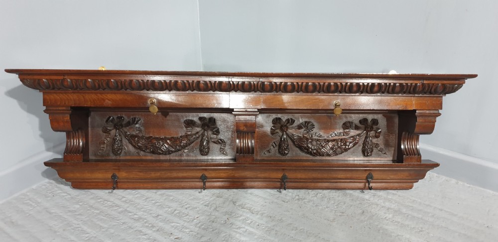 Wonderful Carved Hanging Coat Rack View II