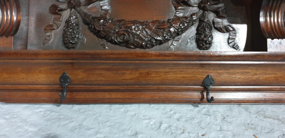 Wonderful Carved Hanging Coat Rack View VI