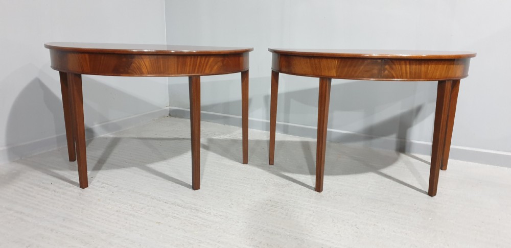 Super pair Regency Mahogany Console Tables View II