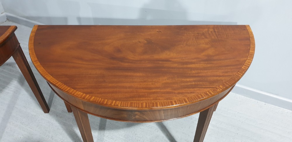 Super pair Regency Mahogany Console Tables View III