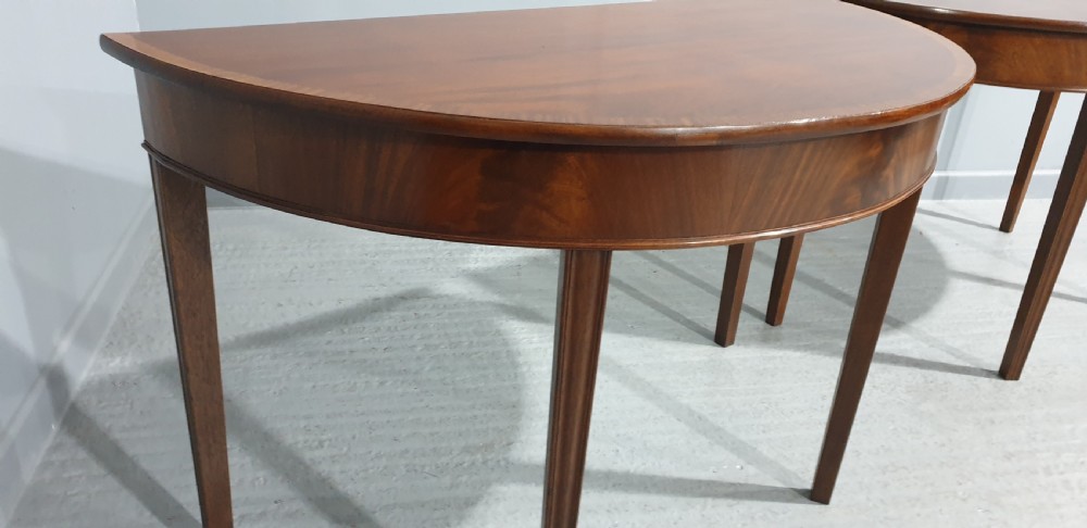 Super pair Regency Mahogany Console Tables View VI