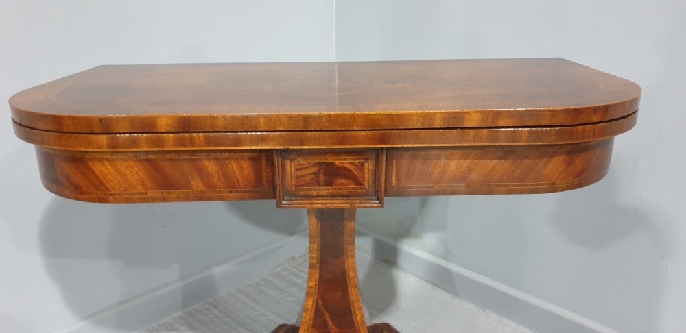 Fine Inlaid Mahogany Card Games Table View II