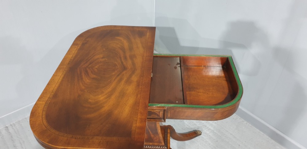 Fine Inlaid Mahogany Card Games Table View VII