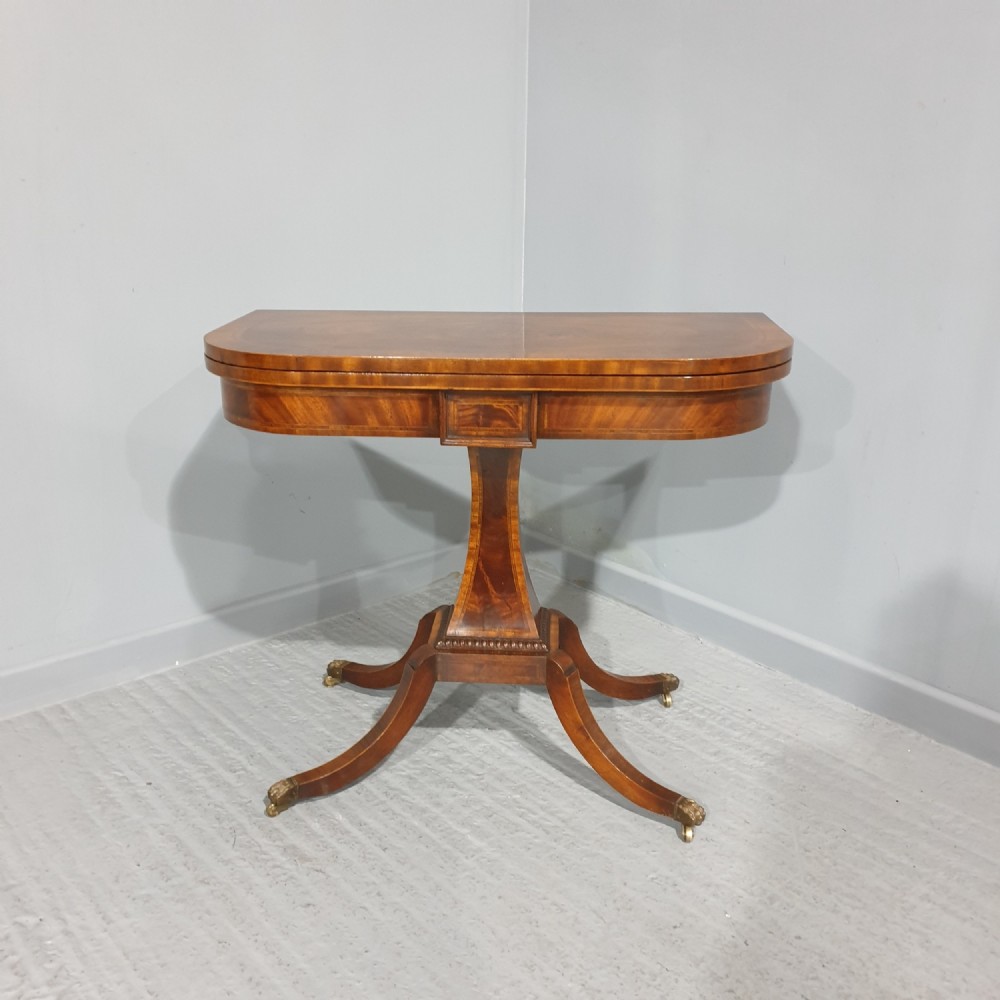 Fine Inlaid Mahogany Card Games Table