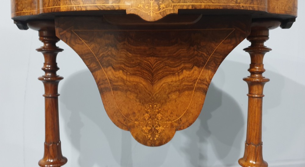 Super Burr Walnut Sewing Box View IV