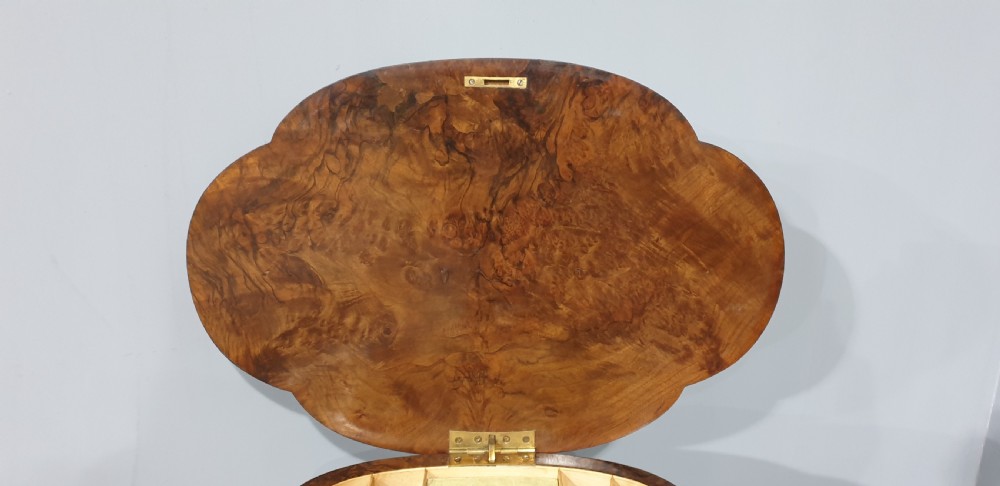 Super Burr Walnut Sewing Box View XII