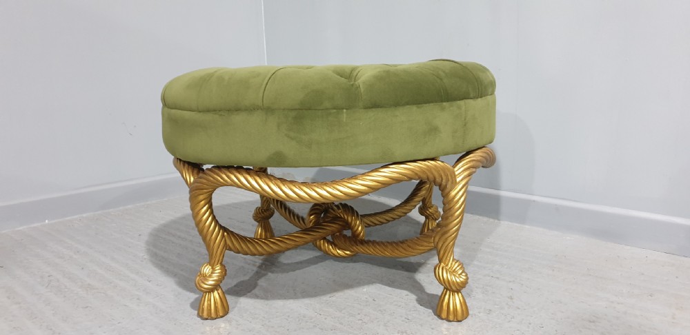 Wonderful Gilt Rope Stool View V