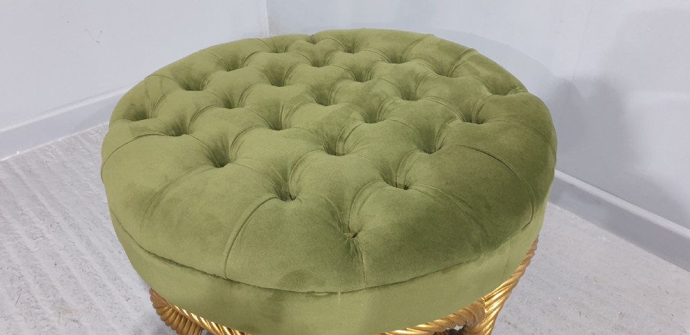Wonderful Gilt Rope Stool View VI