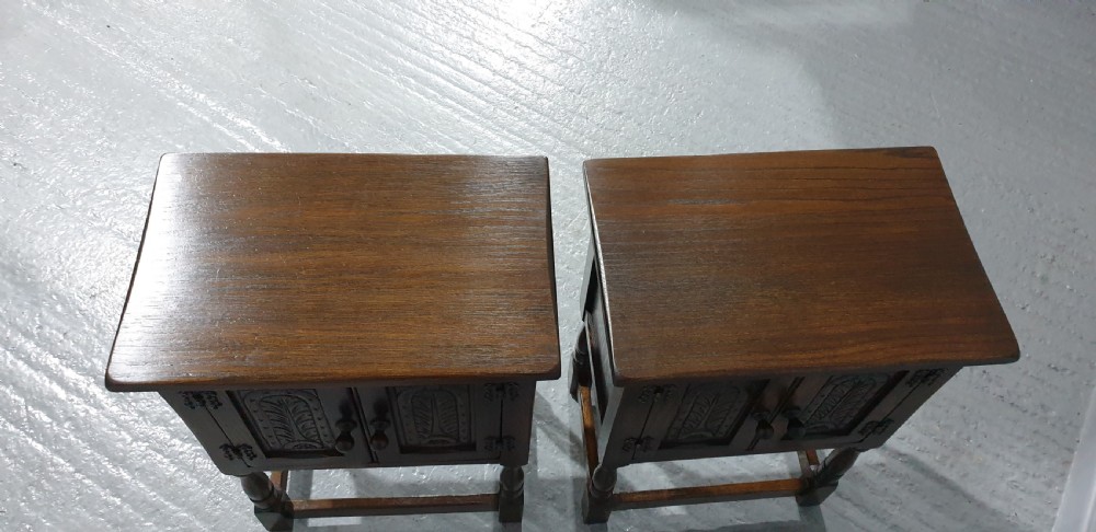 Pair Oak Bedside Cabinets View VII