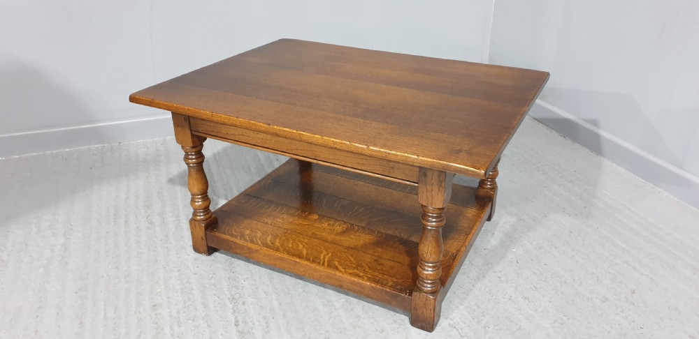 Solid Oak Plank Coffee Table View III