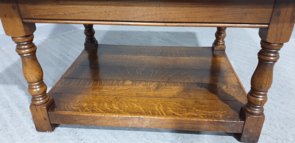 Solid Oak Plank Coffee Table View V