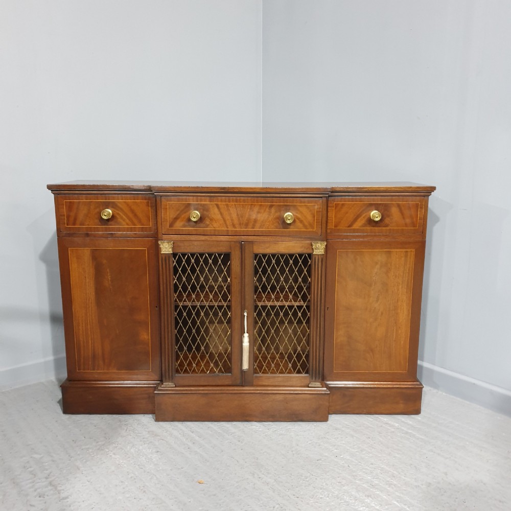 Regency Mahogany Breakfront Sideboard