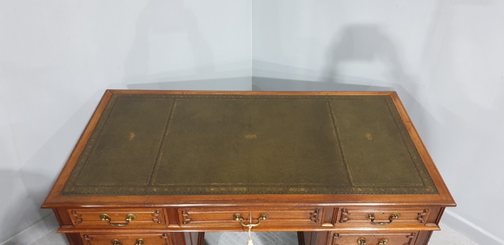 Superb Mahogany Pedestal Desk View VIII