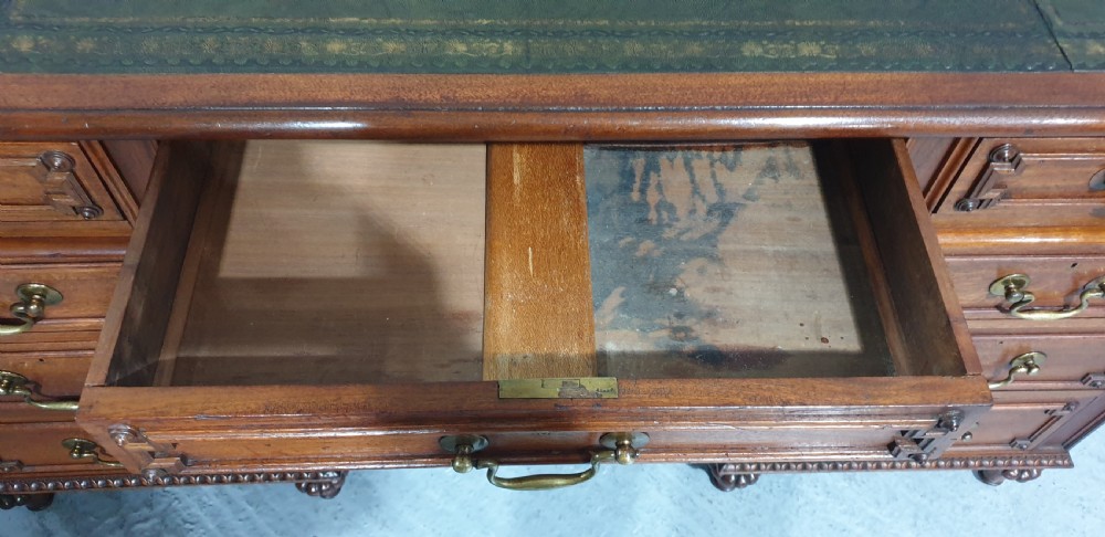 Superb Mahogany Pedestal Desk View X
