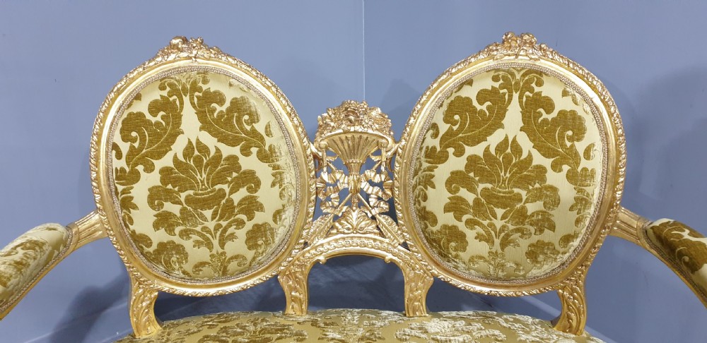 Outstanding French Gilt Sofa View III