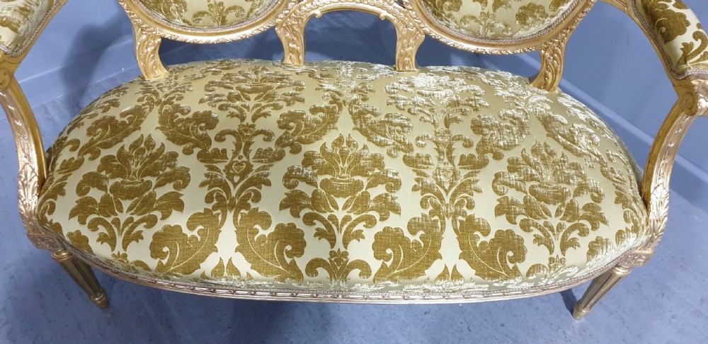 Outstanding French Gilt Sofa View V