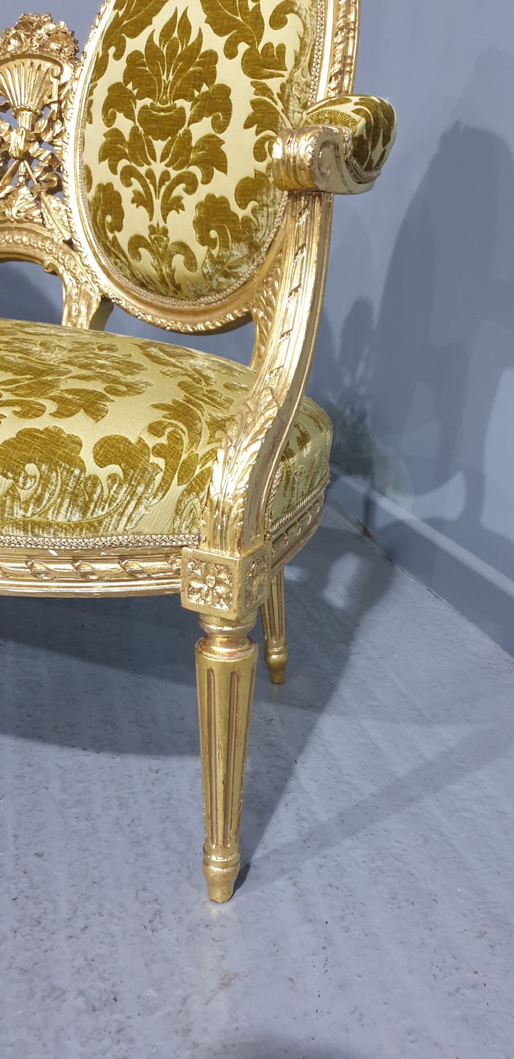 Outstanding French Gilt Sofa View IX