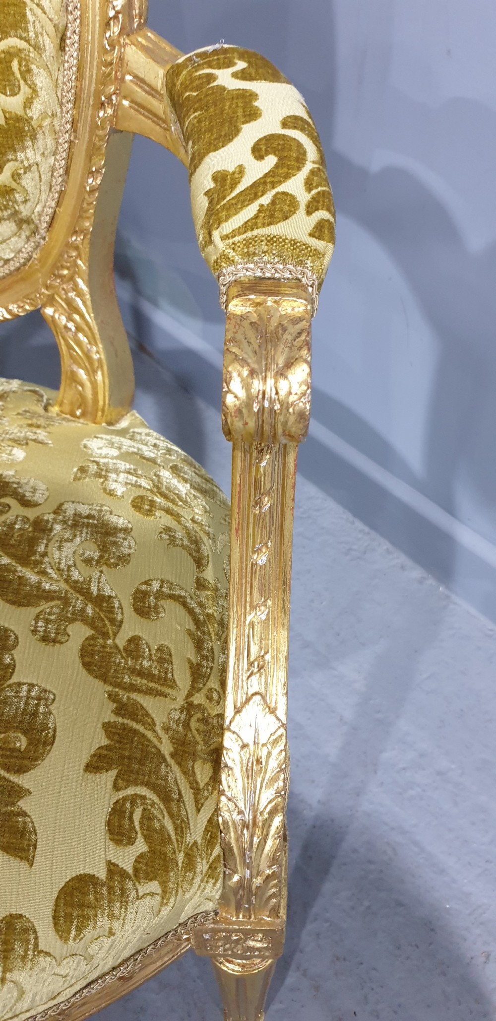 Outstanding French Gilt Sofa View X