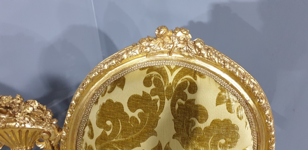 Outstanding French Gilt Sofa View XII