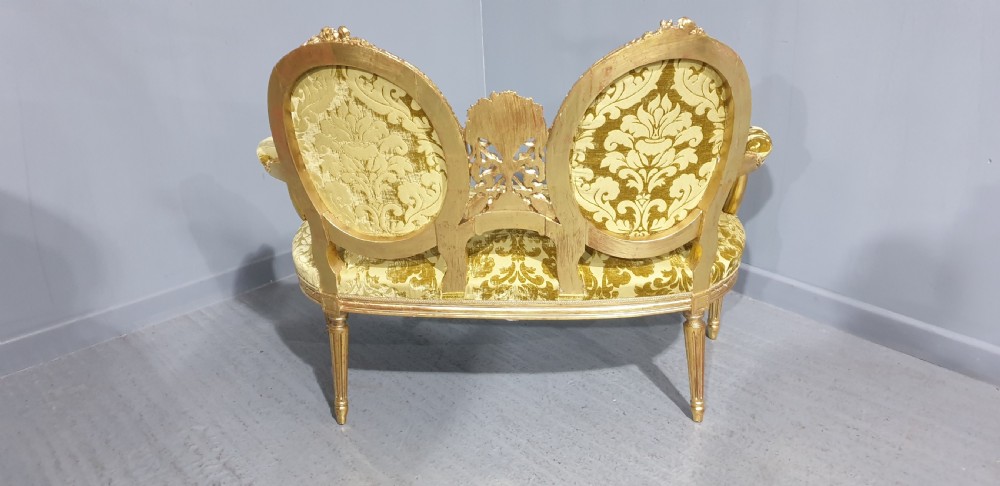 Outstanding French Gilt Sofa View XV