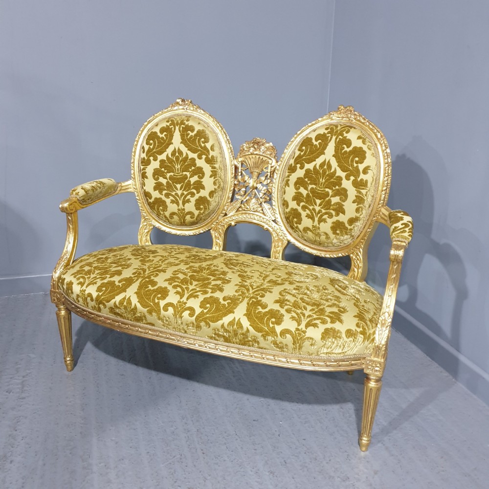 Outstanding French Gilt Sofa