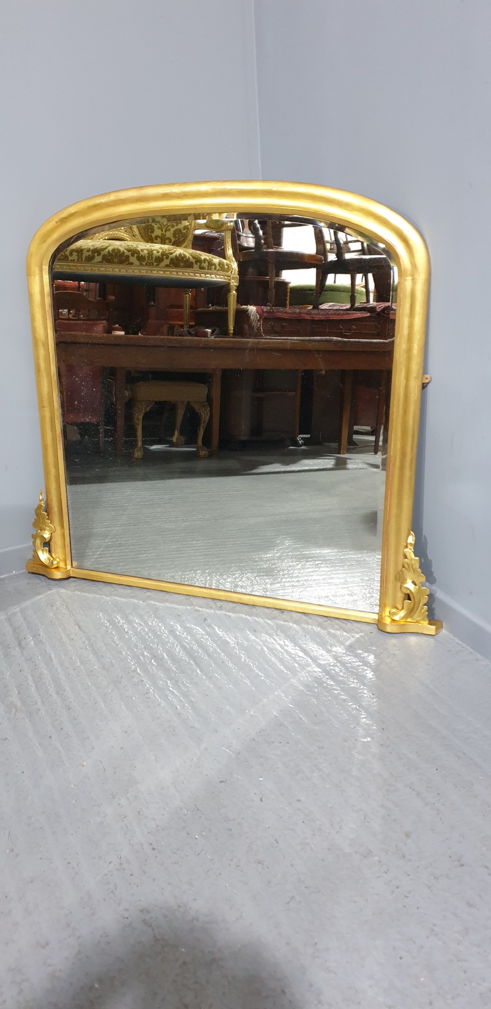 English Gilt Overmantle Mirror View IV