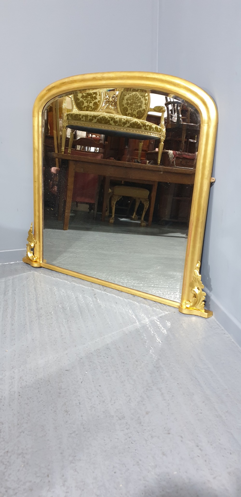 English Gilt Overmantle Mirror View IX