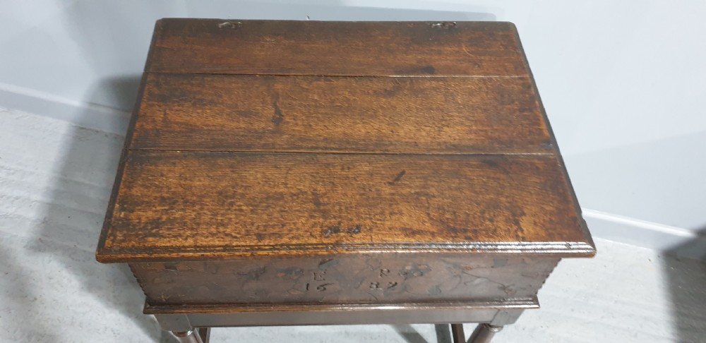 Wonderful Inlaid Oak Bible Box View IV