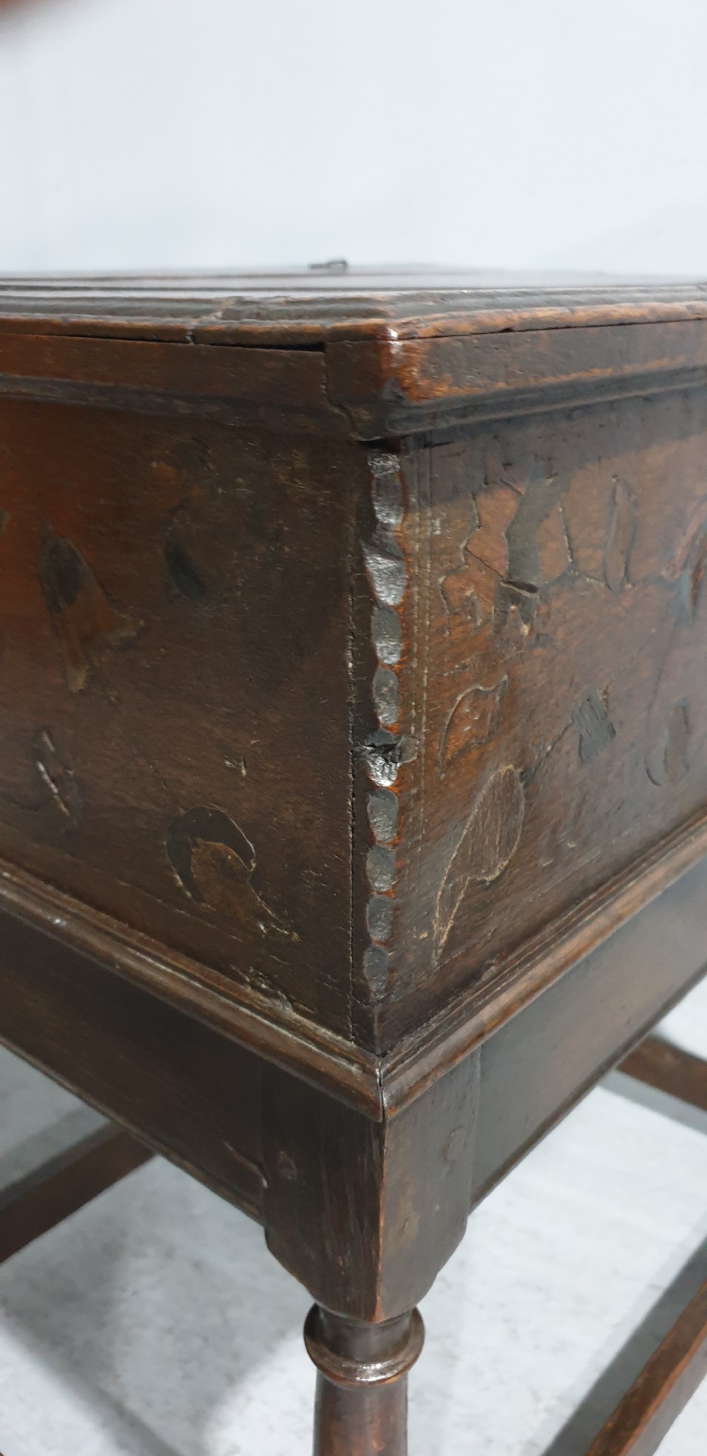 Wonderful Inlaid Oak Bible Box View XI
