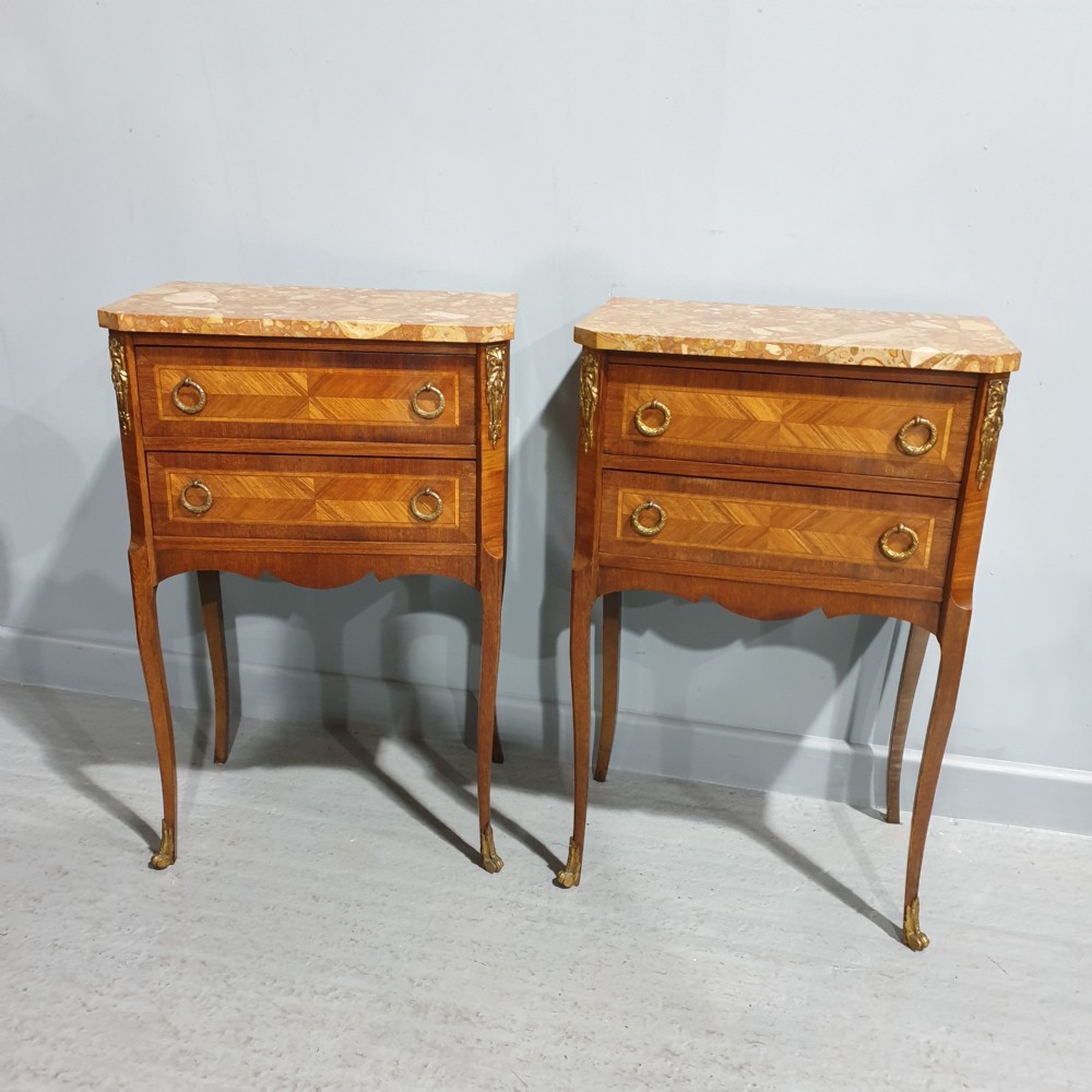 Super Pair French Bedside Lamp Tables