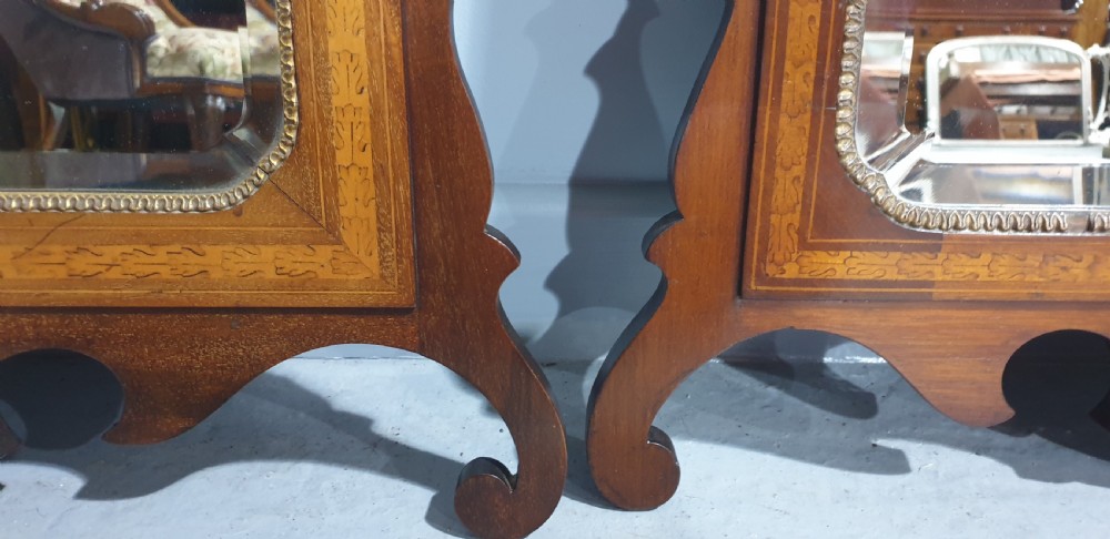 Lovely Pair Georgian Inlaid Mirrors View VI