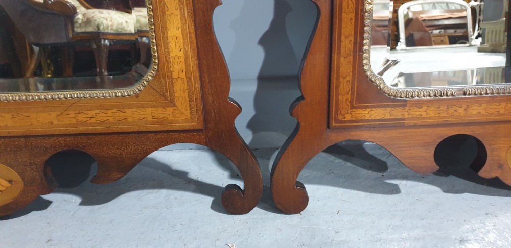 Lovely Pair Georgian Inlaid Mirrors View VII