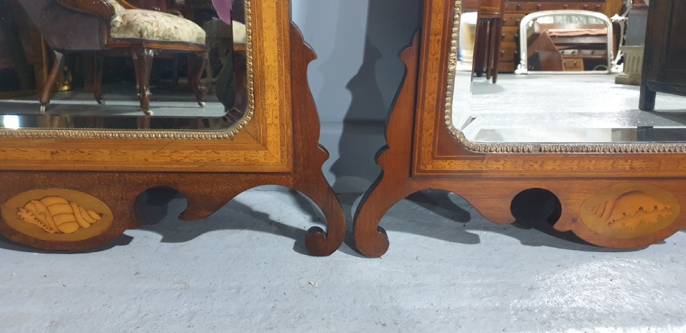 Lovely Pair Georgian Inlaid Mirrors View VIII