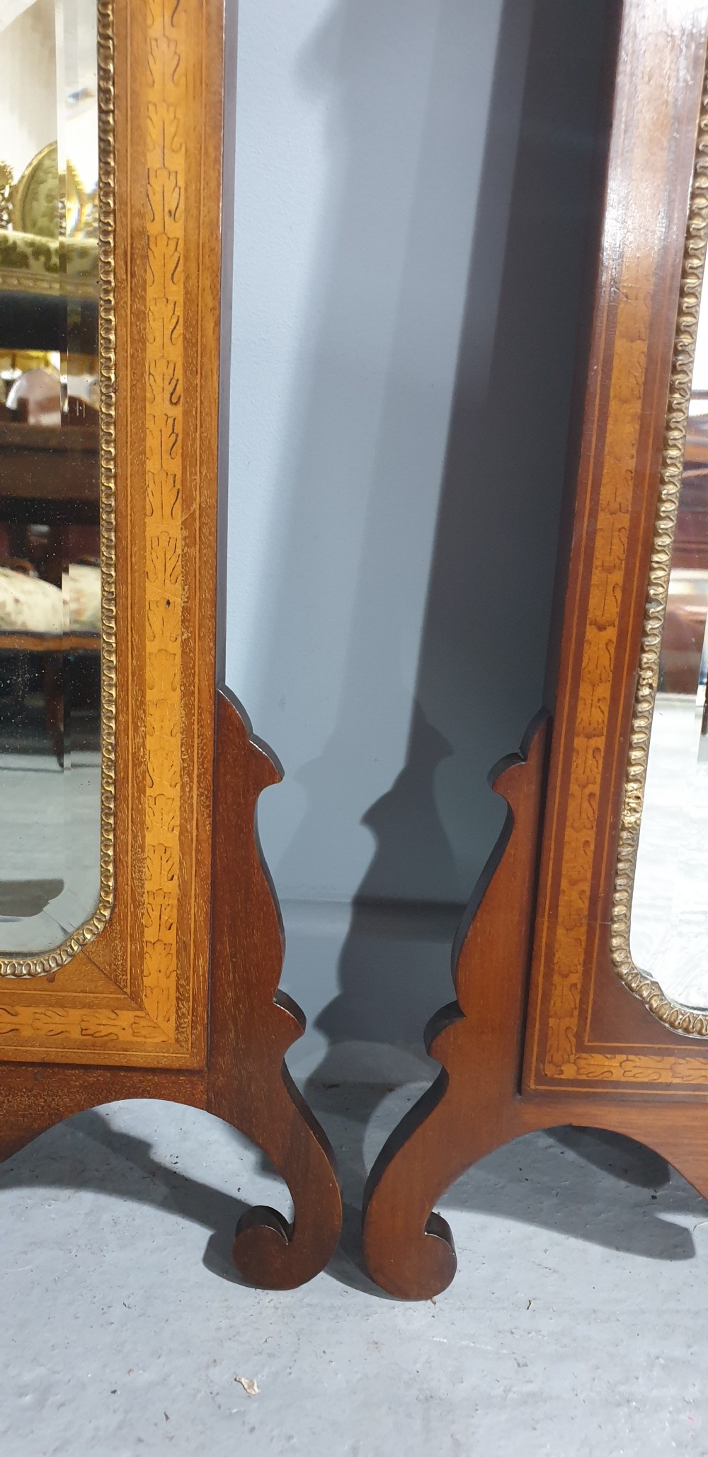 Lovely Pair Georgian Inlaid Mirrors View IX