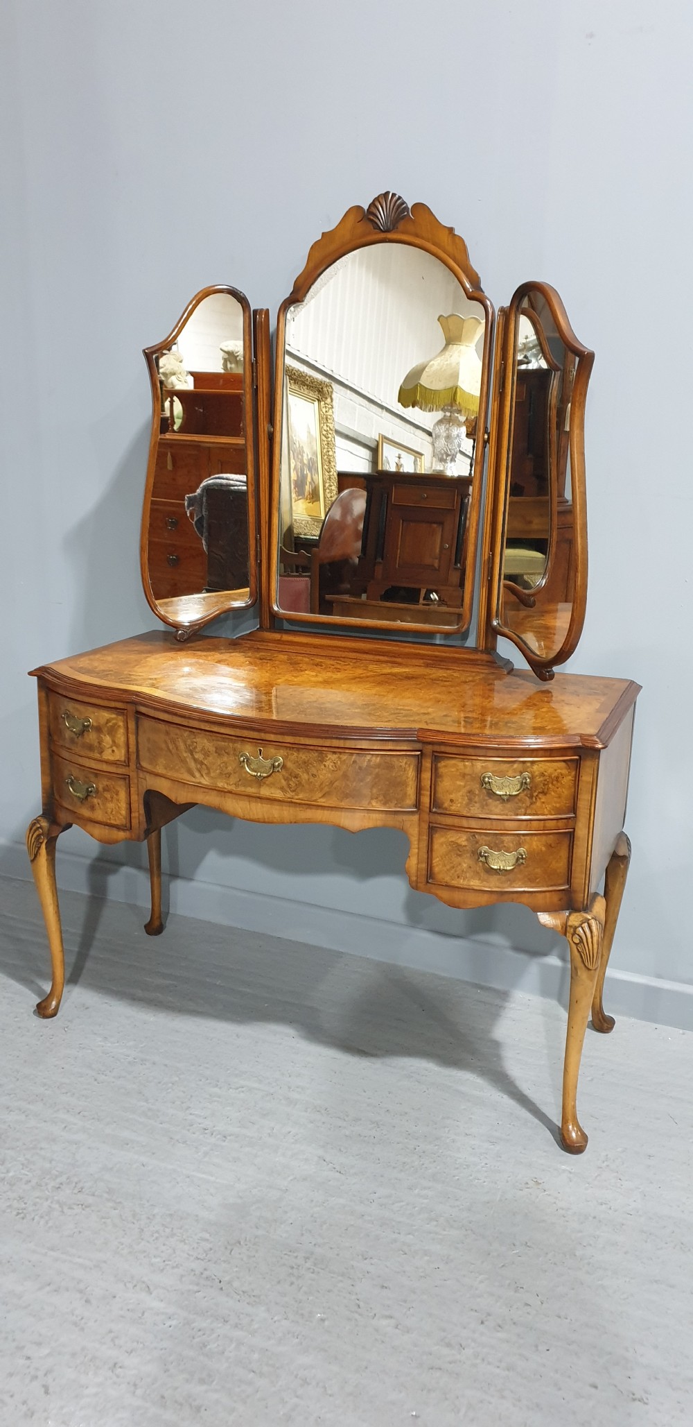 Super Burr Walnut Dressing Table View II