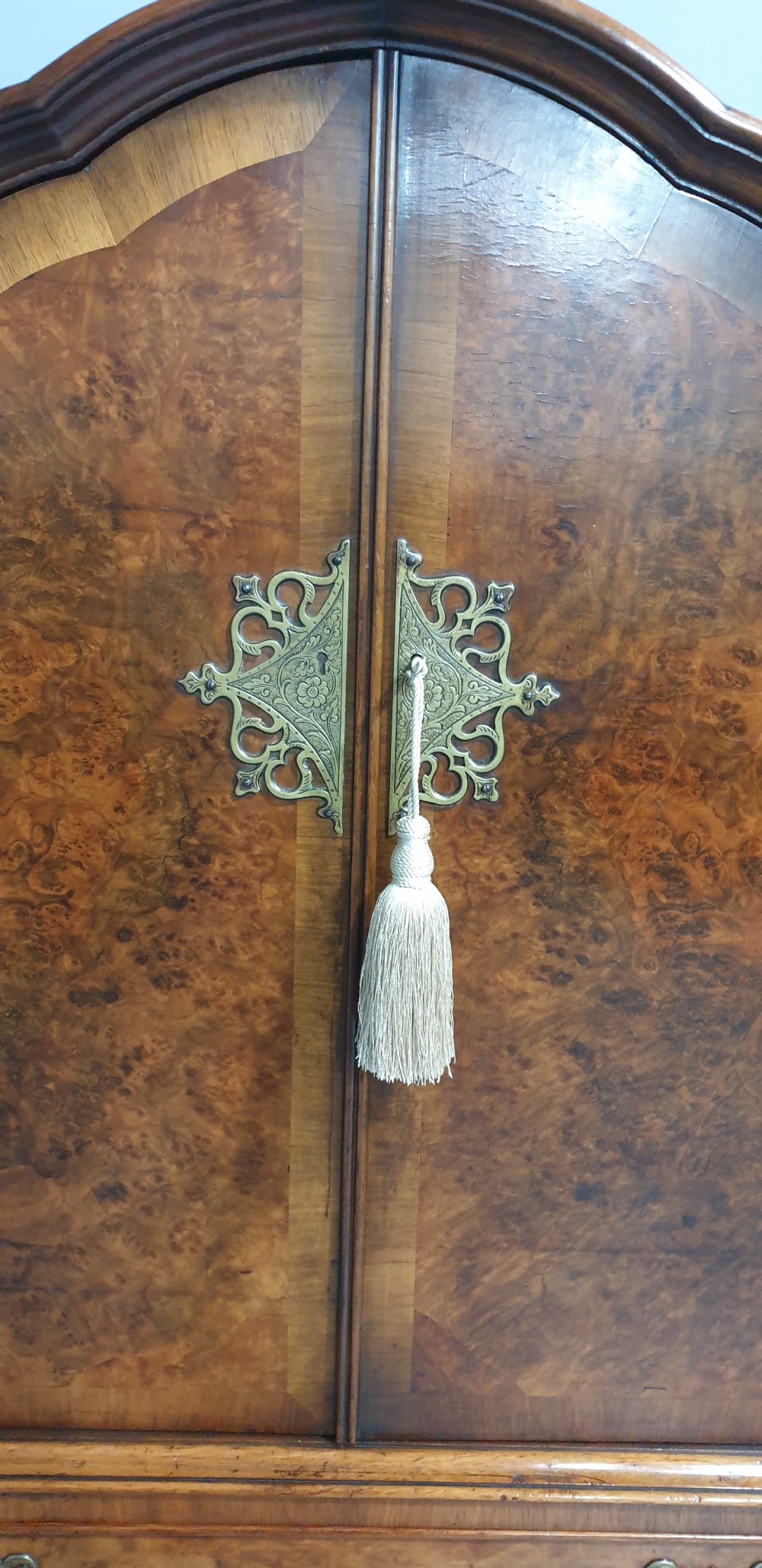 Fine Burr Walnut  Linen Press View IV