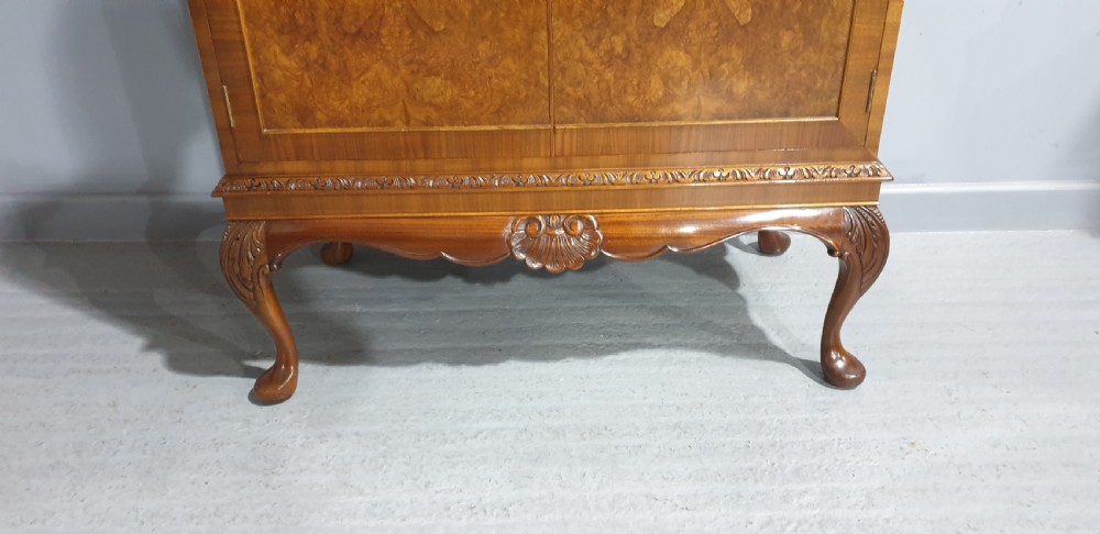 Excellent Quality Burr Walnut Drinks Cabinet View VI