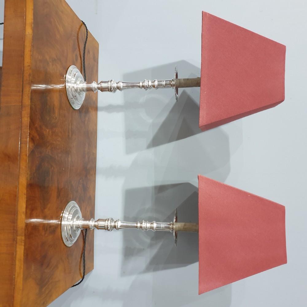 Super Pair Silver Table Lamps View III