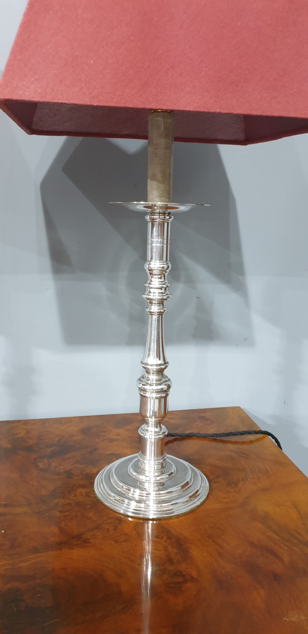Super Pair Silver Table Lamps View V
