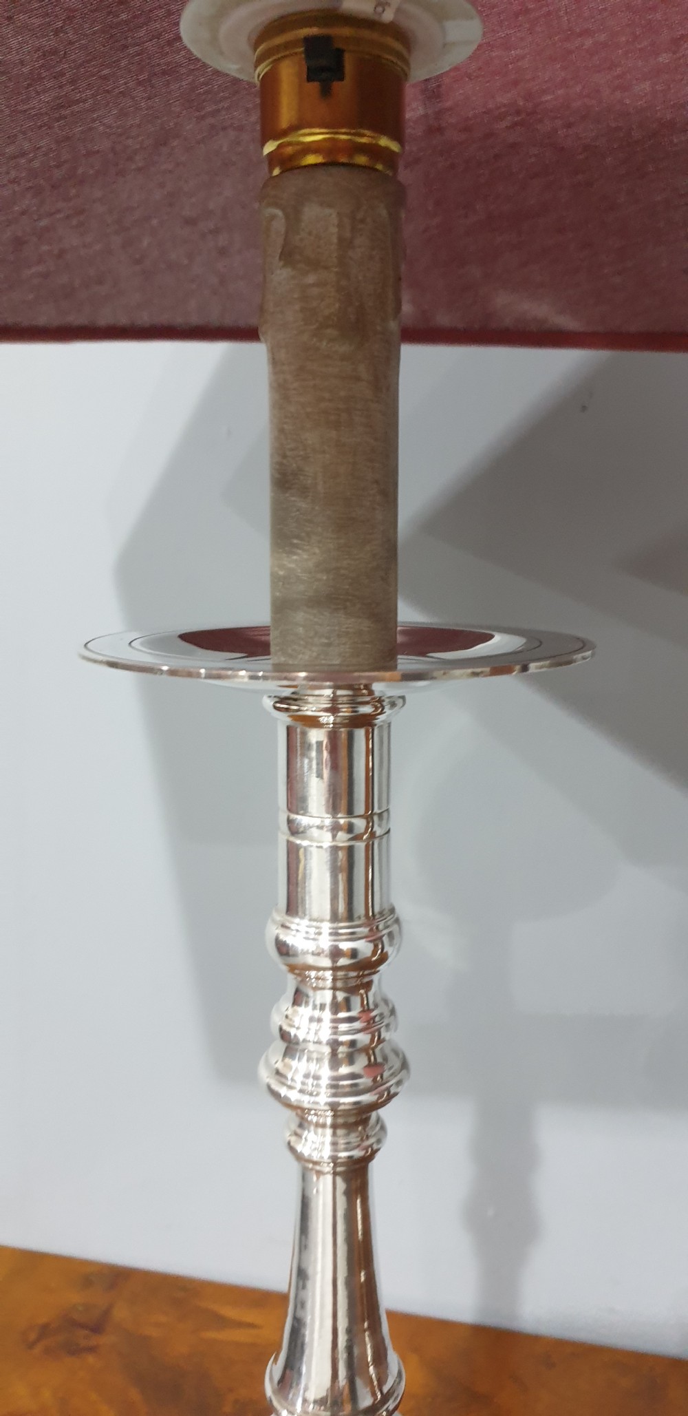 Super Pair Silver Table Lamps View VI