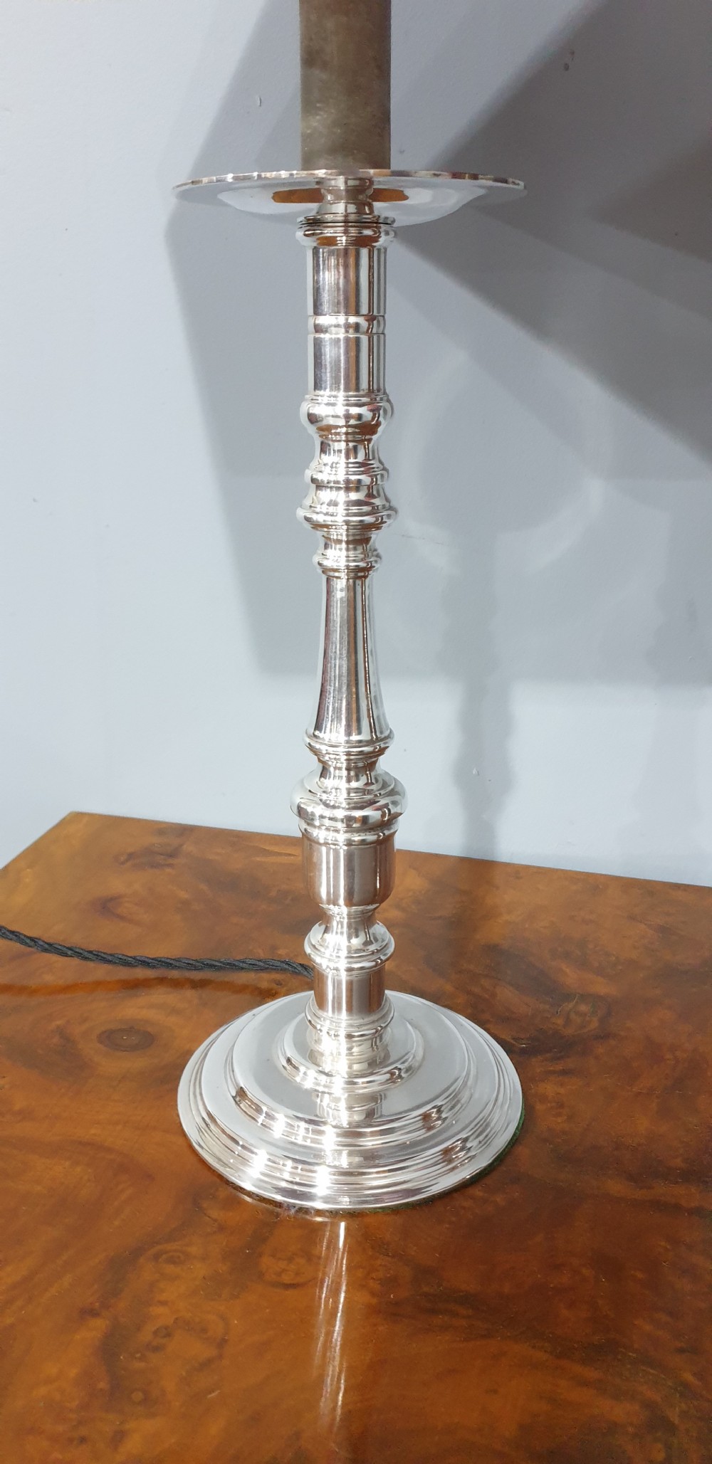 Super Pair Silver Table Lamps View VII