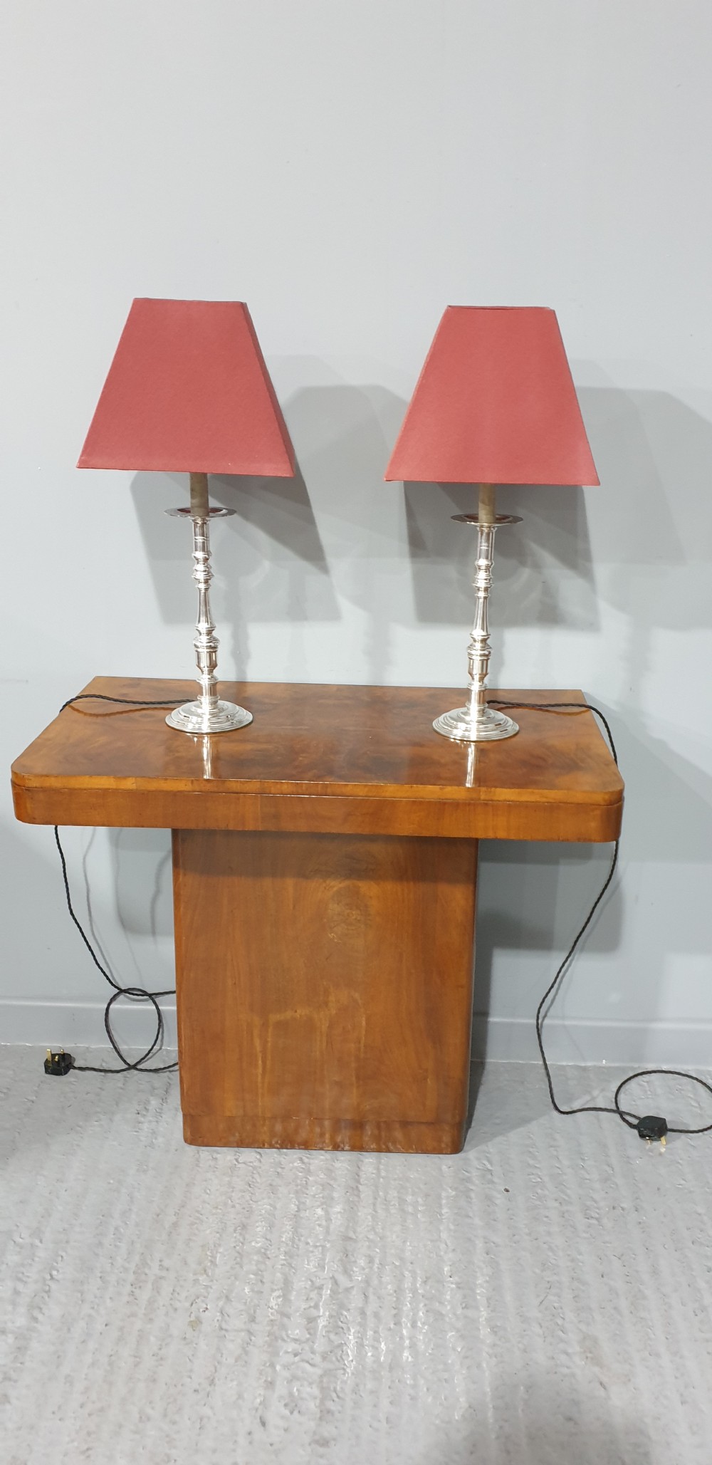Super Pair Silver Table Lamps View X