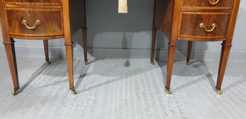 Super Inlaid Mahogany Kneehole desk View III