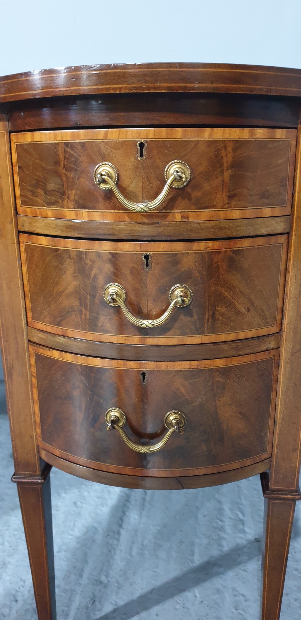 Super Inlaid Mahogany Kneehole desk View V